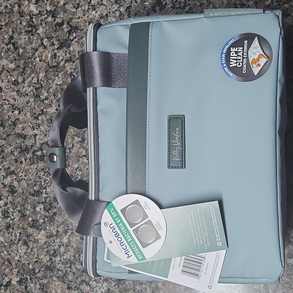 Blue/gray New w tag Kelly Ventura 16 Can Cooler w/ leak proof liner wipe clean